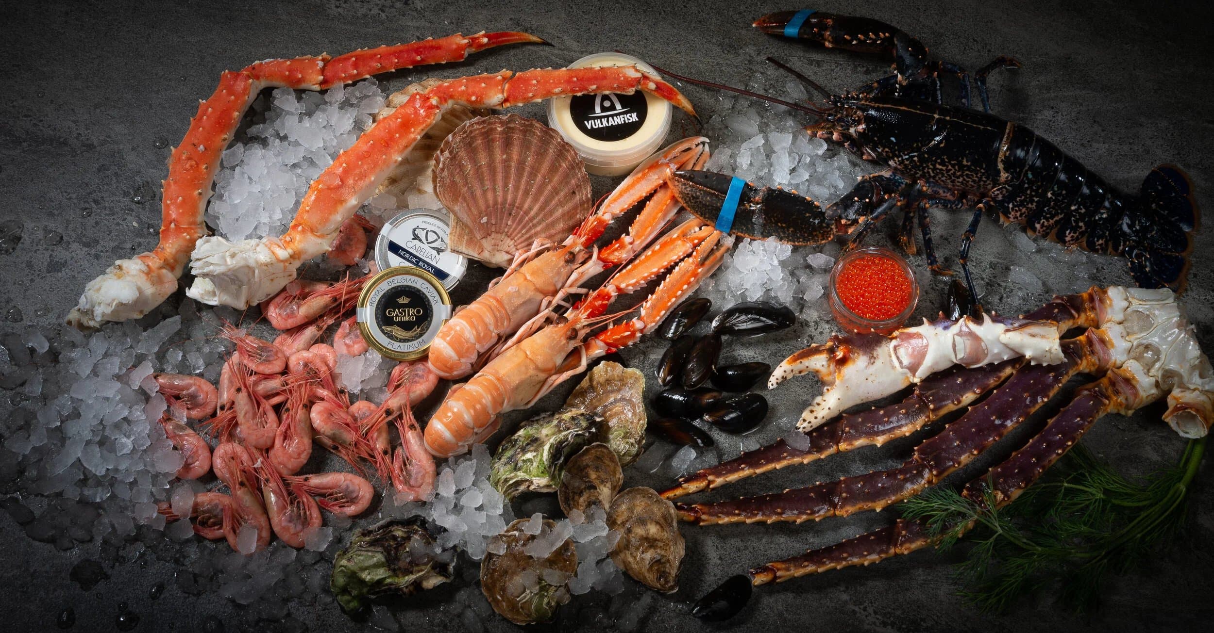 Fiskedisken hos Vulkanfisk med fersk sjømat