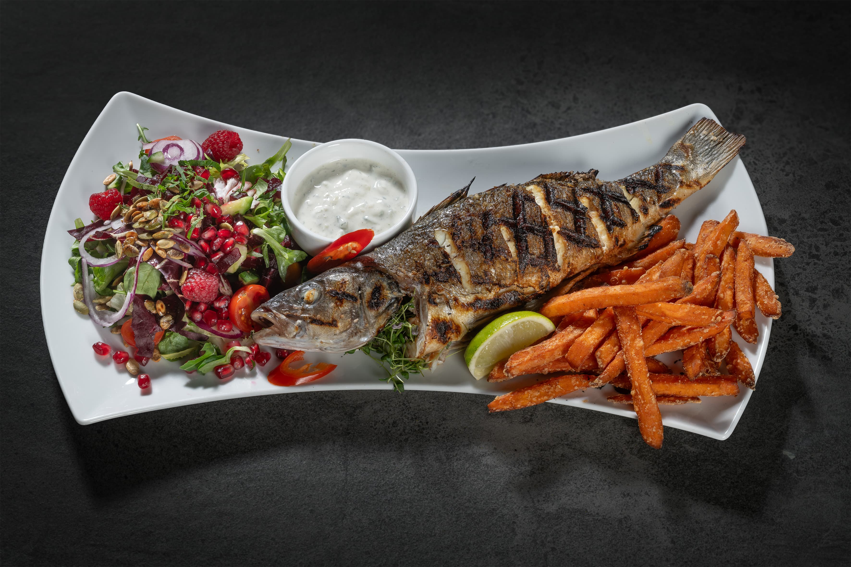 Gegrillter Fisch